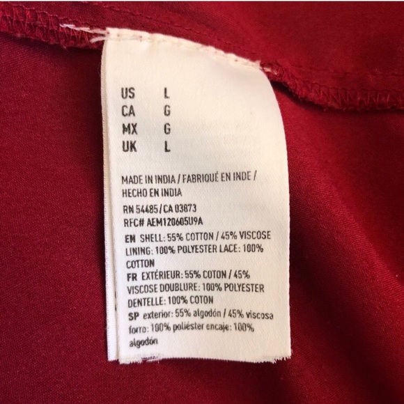 American Eagle Outfitters boho red dress size L - Picture 4 of 13